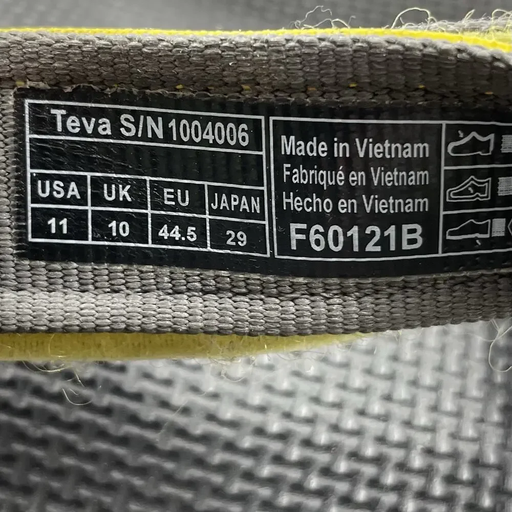 Teva Universal Original Active Sandals Mens Size 11 Gray Strappy Hiking Water